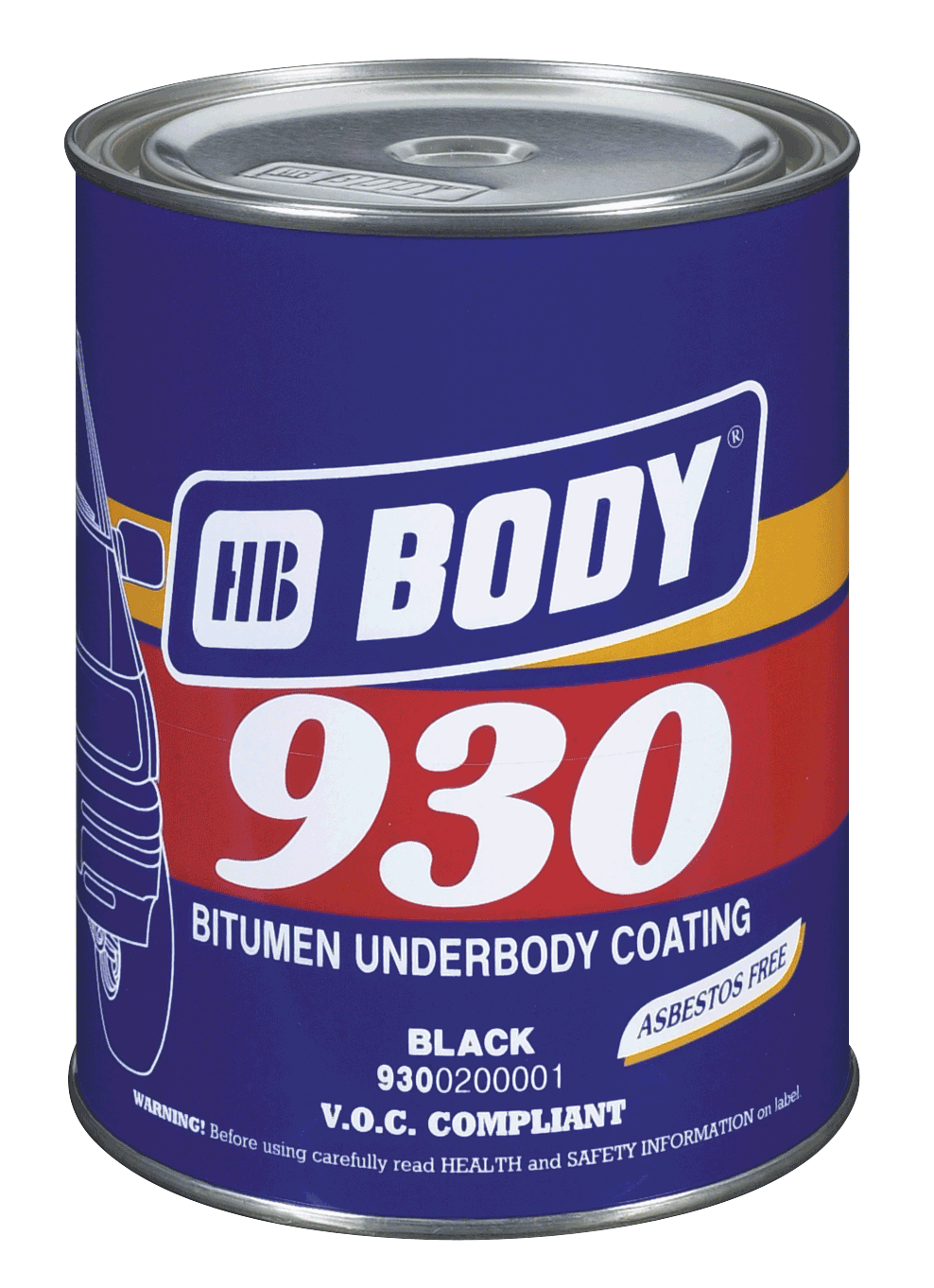 HB BODY Body 930 náter na podvozky Čierna,2,5kg
