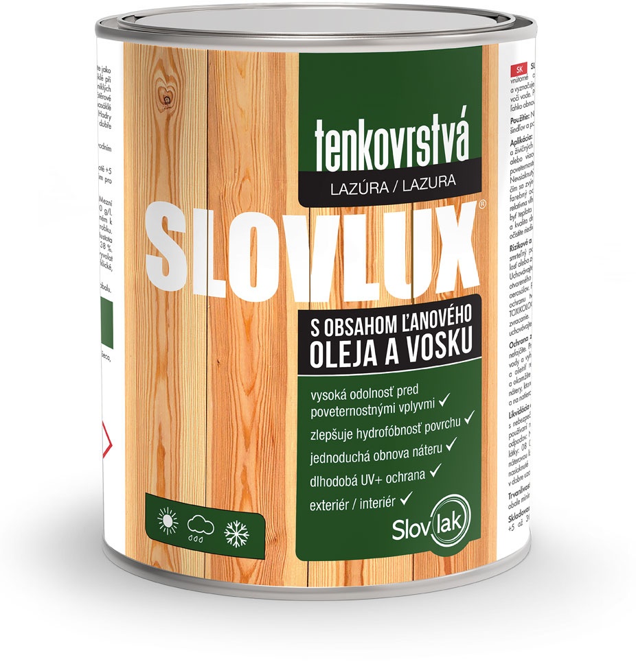 Slovlak Slovlux tenkovrstvá lazúra mahagón,2,5L