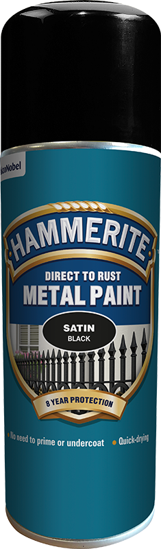 Hammerite hladký sprej čierna saténová,400ml Sprej