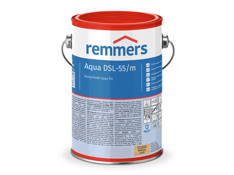 Remmers Aqua DSL-55 Dickschicht Lasur PU Nussbaum RC-660,0.75L