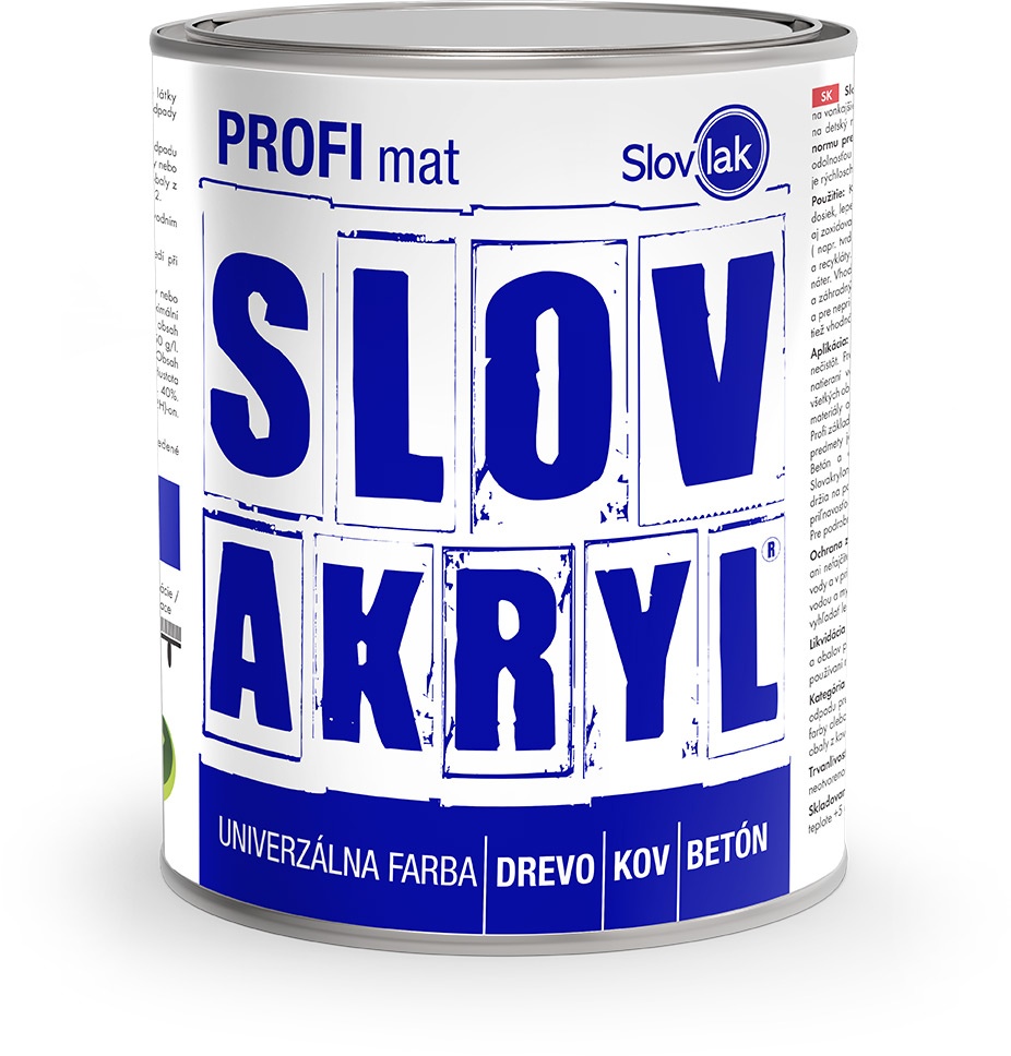 SLOVLAK Slovakryl Profi Mat  0100 – biely,5kg