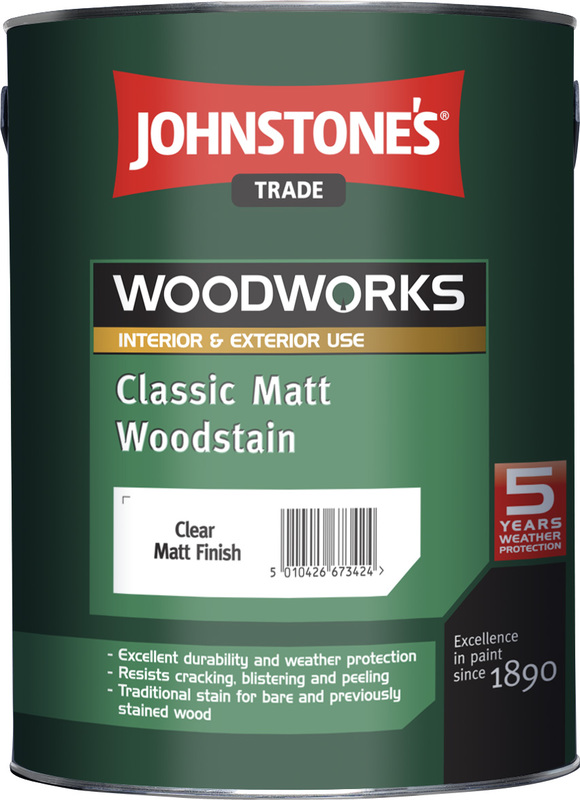 JOHNSTONE\'S Classic Matt Woodstain - Tenkovrstvá syntetická lazúra Ružové drevo,5L