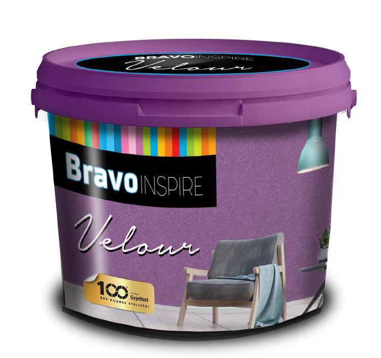 SVJETLOST BRAVO INSPIRE VELOUR dekoratívna farba V08,1L
