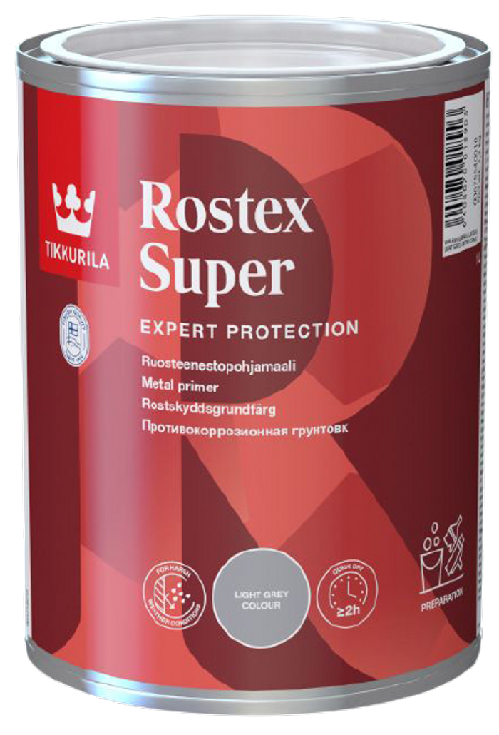 Tikkurila ROSTEX SUPER základ na kov Bledo šedá,10L
