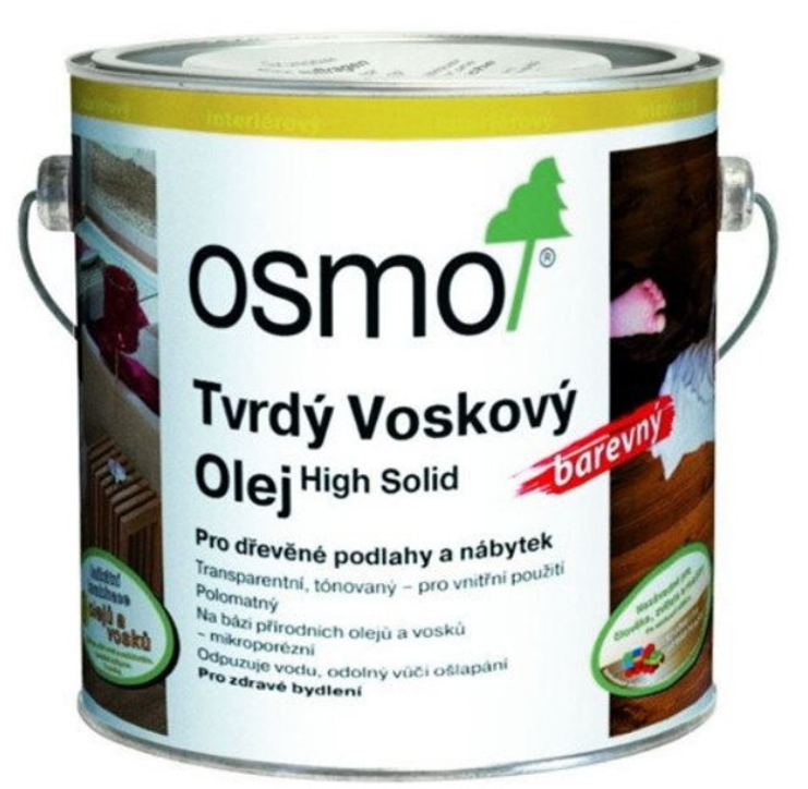 OSMO Tvrdý voskový olej farebný 3040 Transparentne biely,125ml