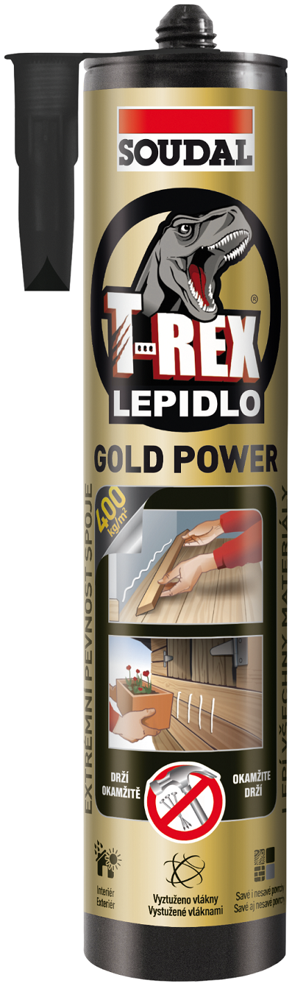 SOUDAL T-REX GOLD POWER vysokopevnostné lepidlo Biela,290ml