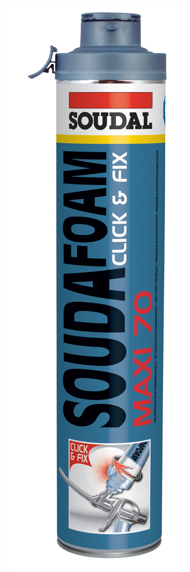 E-shop SOUDAL SOUDAFOAM Click&Fix MEGA transparentná,870ml