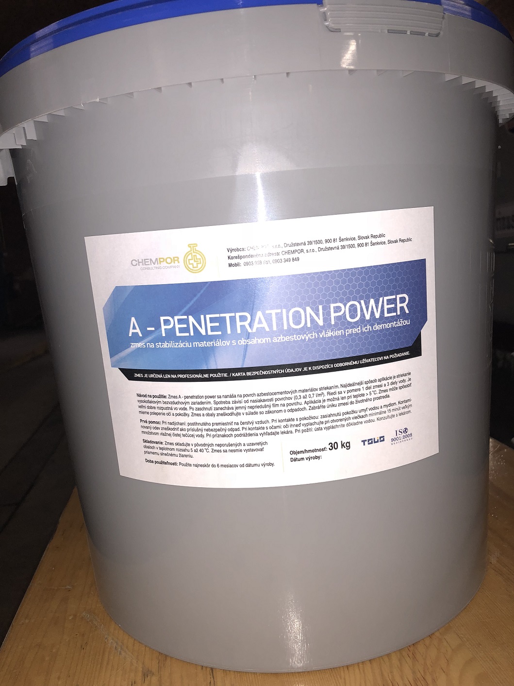 E-shop Chempor A-penetration power stabilizácia azbestu Transparentná,30kg