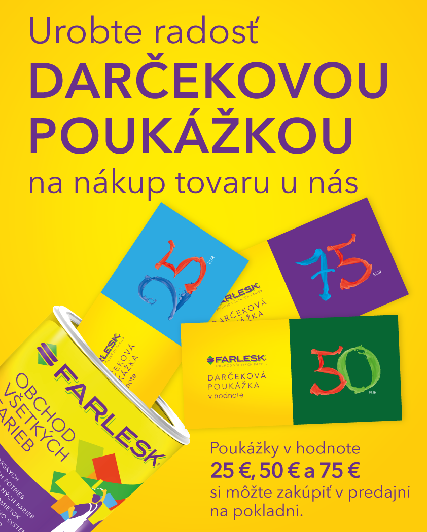  Darčekové poukážky Farlesk 25€