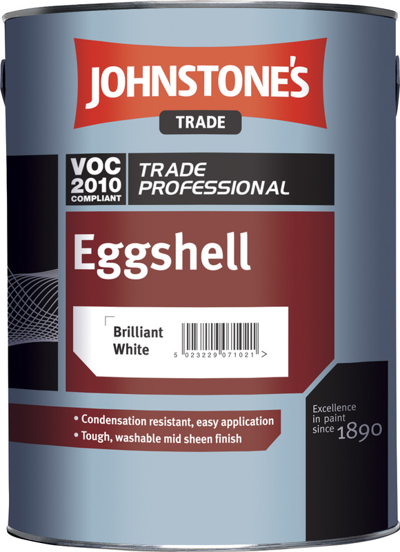 E-shop JOHNSTONE'S Eggshell - Vrchná syntetická farba Brilliant White,2.5L
