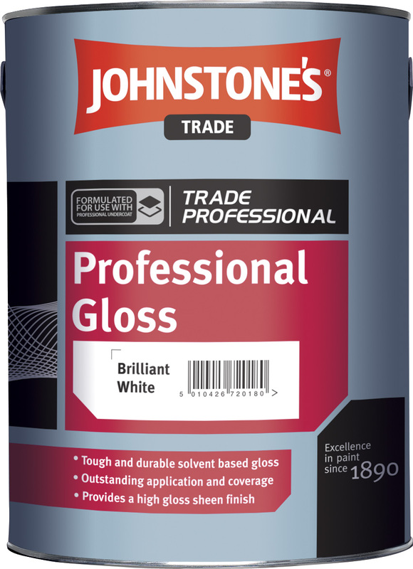 JOHNSTONE\'S Professional Gloss - Vrchná syntetická farba Brilliant White,1L