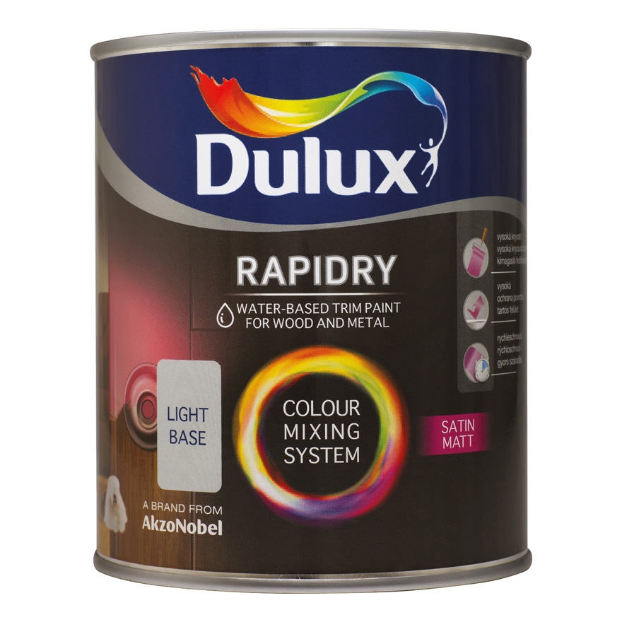 Dulux Rapidry Satin Matt RAL9005,0.7L