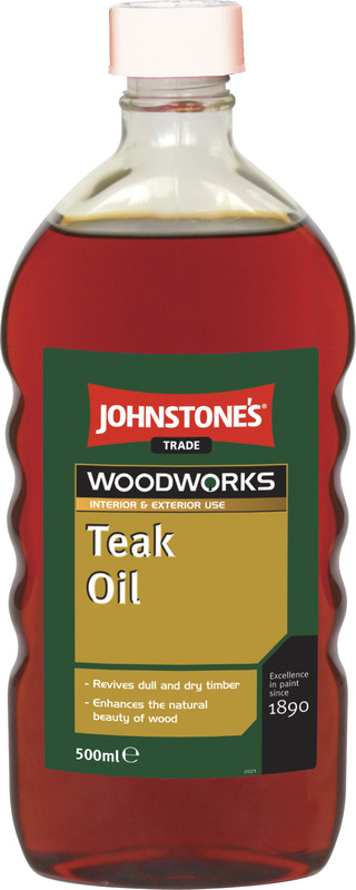 JOHNSTONE\'S Teak Oil - napúšťací olej Transparentný,0.5L