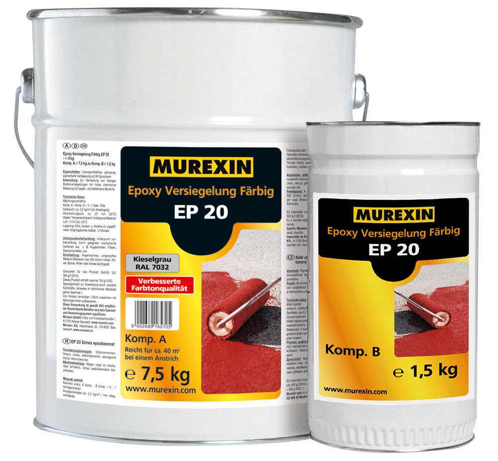 E-shop Murexin Epoxidový konečný náter farebný EP 20 RAL7032,9kg