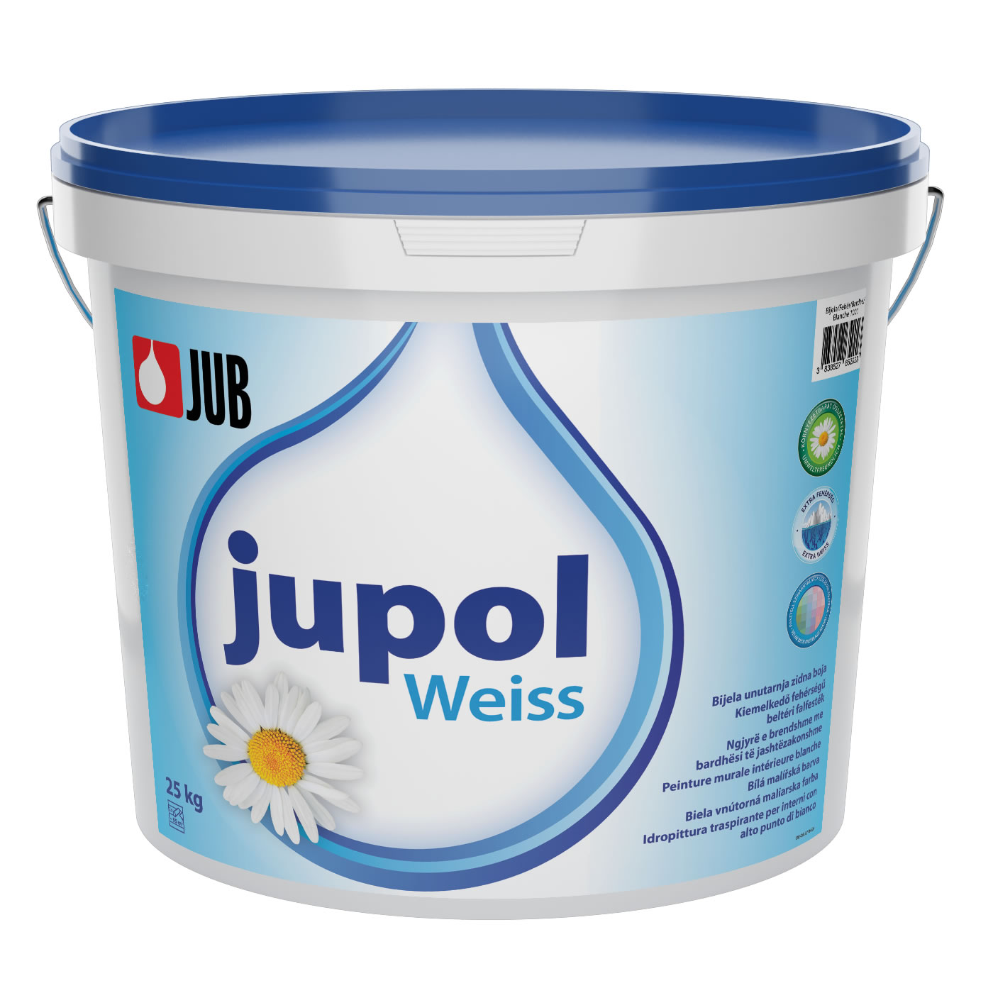 JUB JUPOL Weiss Extra biela maliarska farba Biela,15L