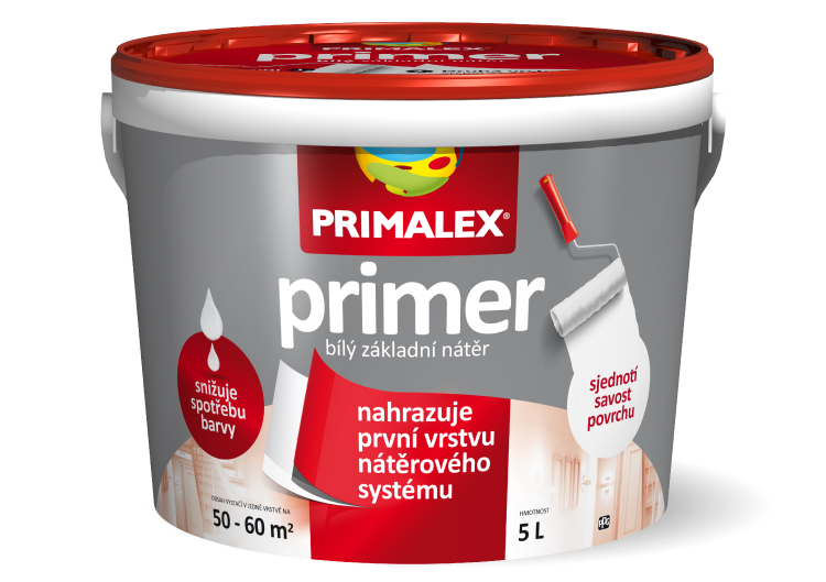 E-shop Primalex Primer základný náter Biela,5L