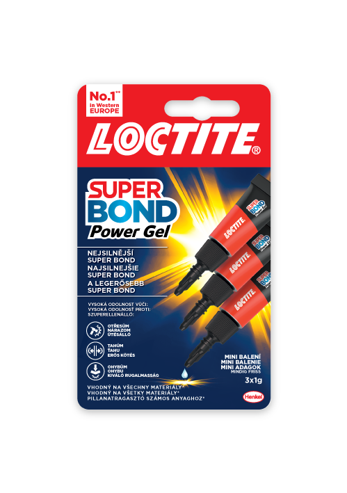 E-shop HENKEL SUPER BOND Power gel Mini Trio 3x1 g