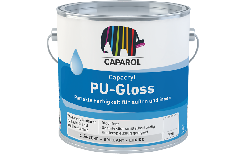 Caparol Capacryl PU-Gloss Biela lesklá,2.4L