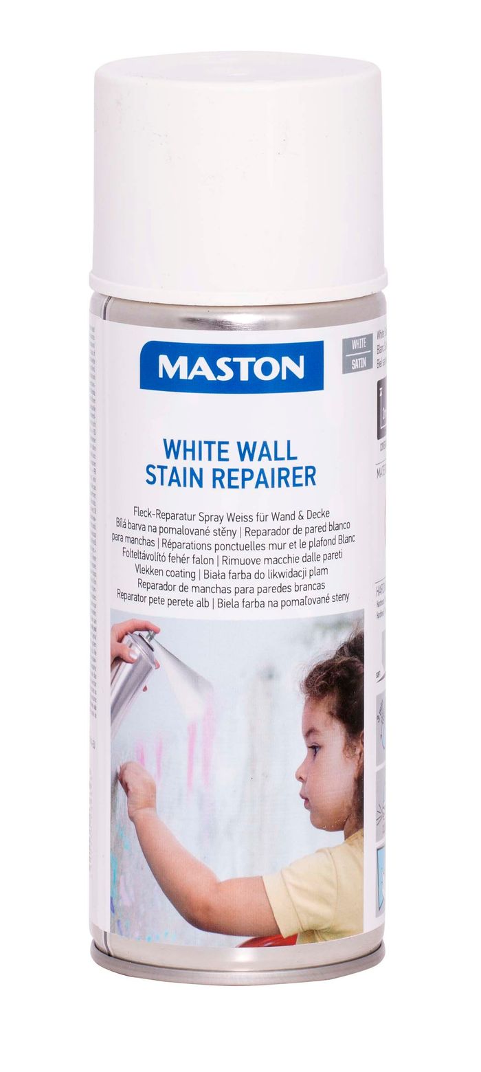 E-shop Maston WHITE WALL STAIN REPAIRER - opravný lak Biela matná,400ml