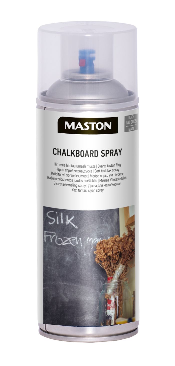 E-shop Maston CHALKBOARD - tabuľová farba Čierna RAL9005,400ml