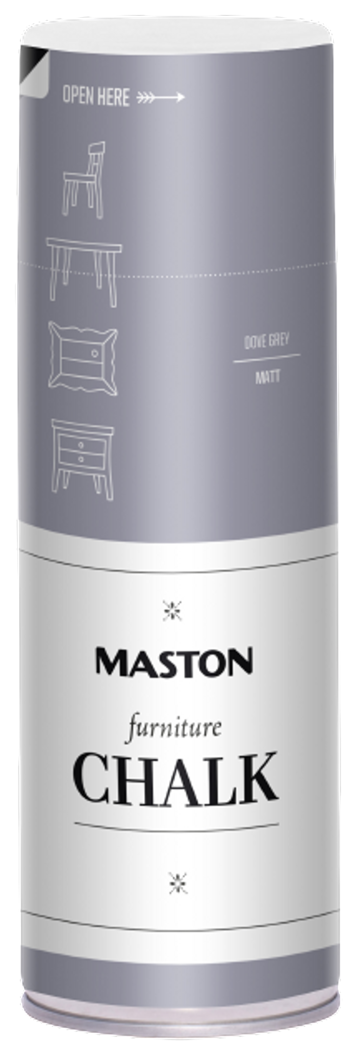 E-shop Maston FURNITURE CHALK - na nábytok Antik biely,400ml