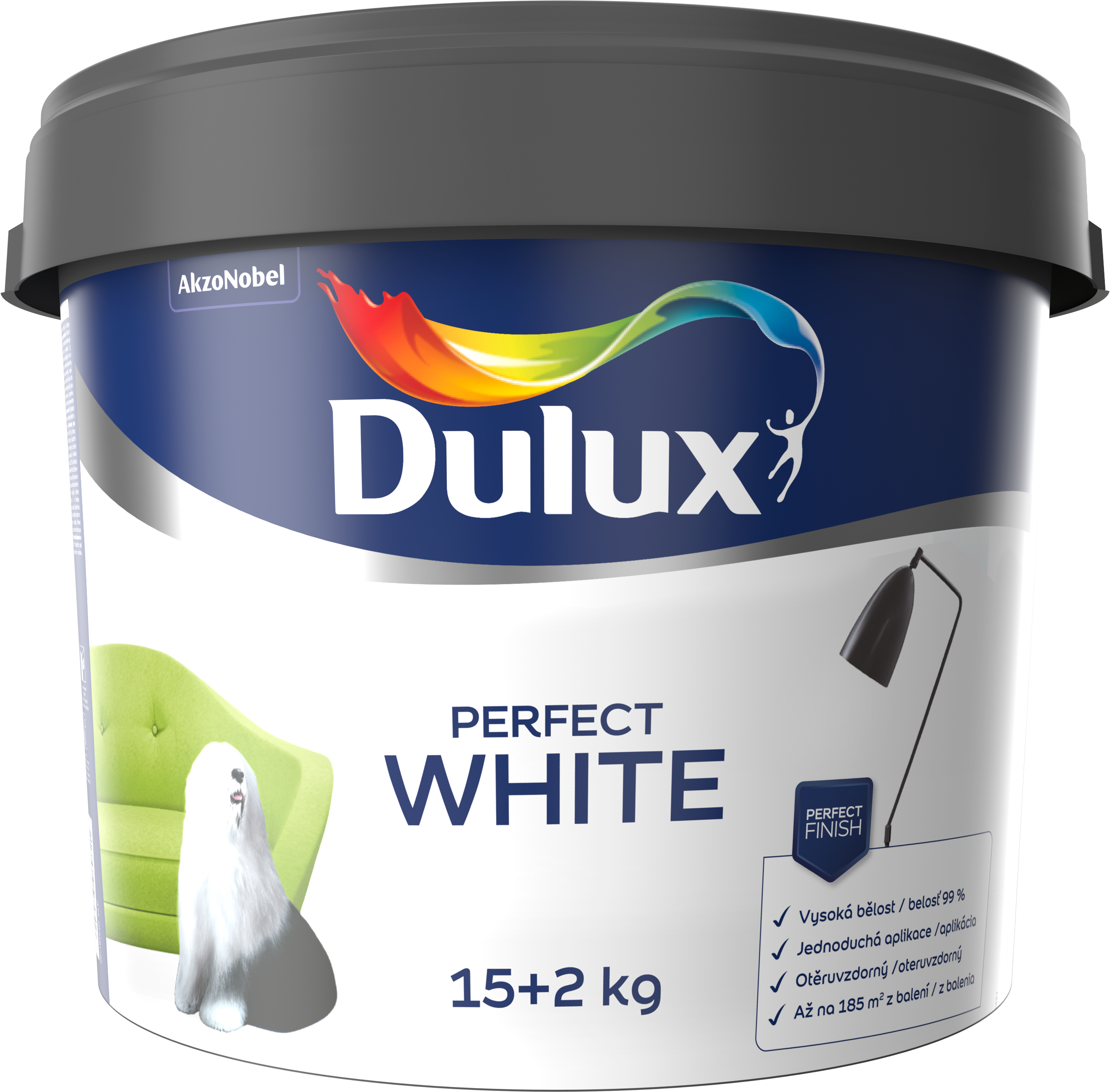Dulux Perfect White Biela,17kg