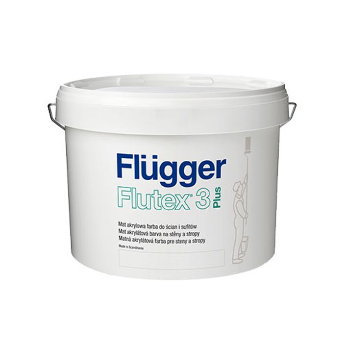 FLÜGGER FLUTEX 3 PLUS - akrylátová farba na steny Biela,2.8L