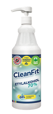 E-shop CleanFit ETYLALKOHOL 70% gél s vôňou sviežich citrónov 10L
