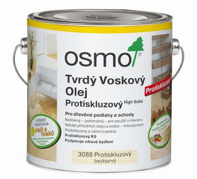 OSMO Tvrdý voskový olej protišmykový 3088 Bezfarený polomatný,750ml