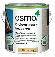 OSMO Olejová lazúra bezfarebná 000 Bezfarebný,2.5L