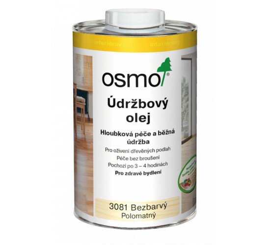 OSMO Údržbový olej bezfarebný 3079 Bezfarebný matný,2.5L